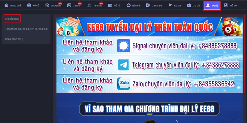 Điều kiện và quy trình đăng ký đại lý EE88 Điều kiện và quy trình đăng ký đại lý EE88